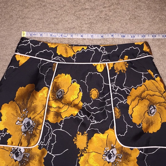 Asos black and orange floral skirt size 2 - Picture 5 of 7